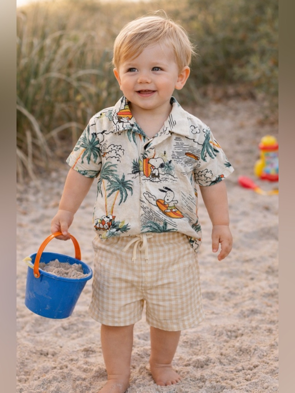 Zara Cream Snoopy Print Short Sleeve Shirt